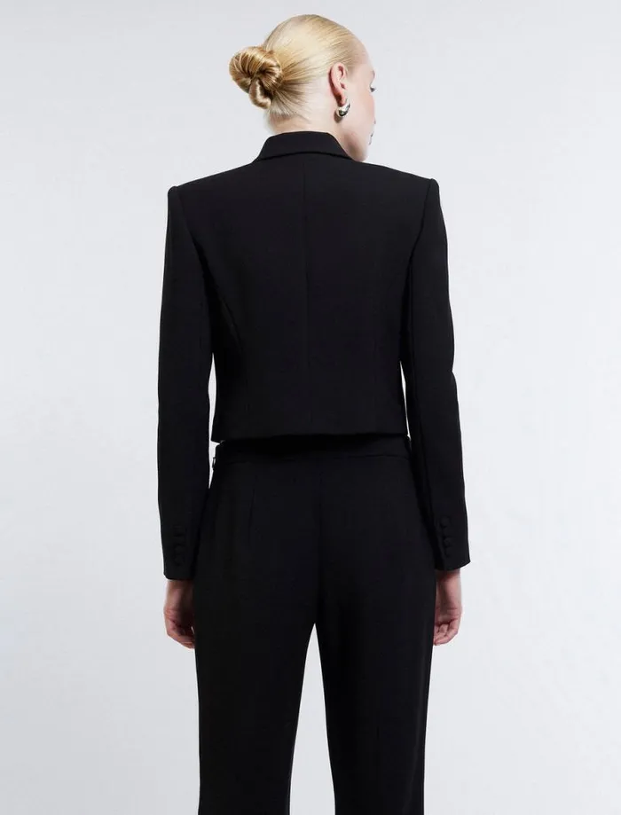Women Cropped Blazer Black BCBG Suiting Women Cropped Blazer Black BCBG Suiting