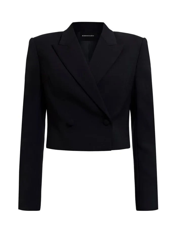 Women Cropped Blazer Black BCBG Suiting Women Cropped Blazer Black BCBG Suiting