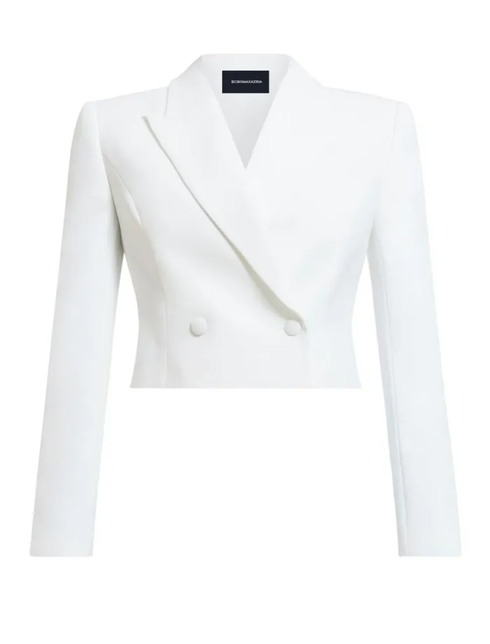 Women Cropped Blazer Gardenia BCBG Jackets and Blazers Women Cropped Blazer Gardenia BCBG Jackets and Blazers