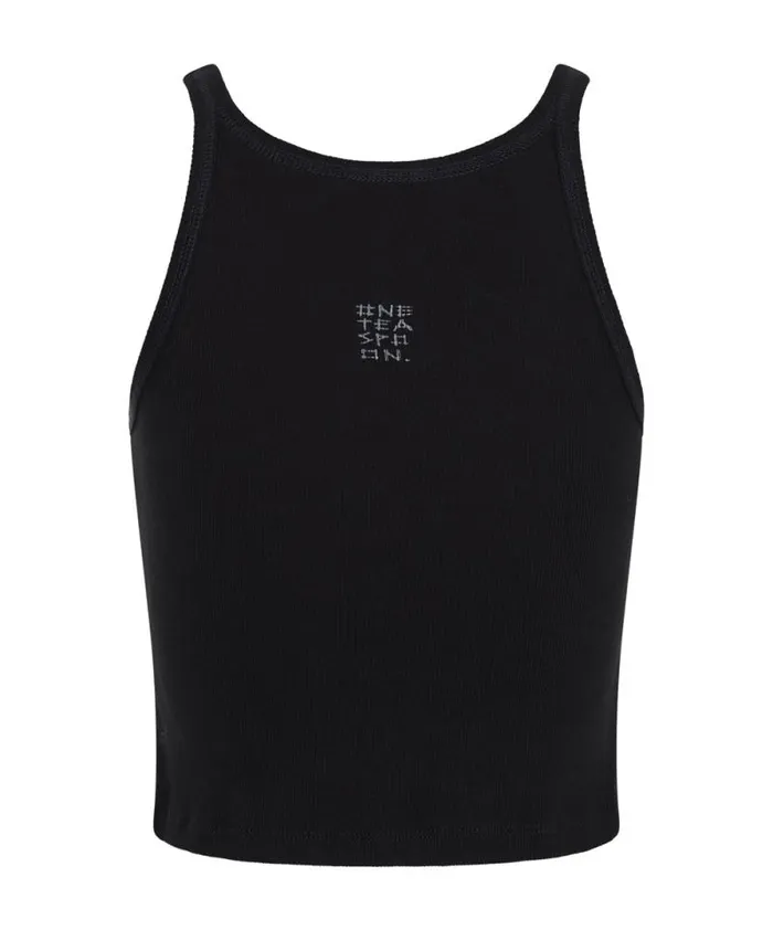 Women CROPPED BOWER BIRD RIBBED TANK TOP BLACK One Teaspoon Tees and Tanks Women CROPPED BOWER BIRD RIBBED TANK TOP BLACK One Teaspoon Tees and Tanks