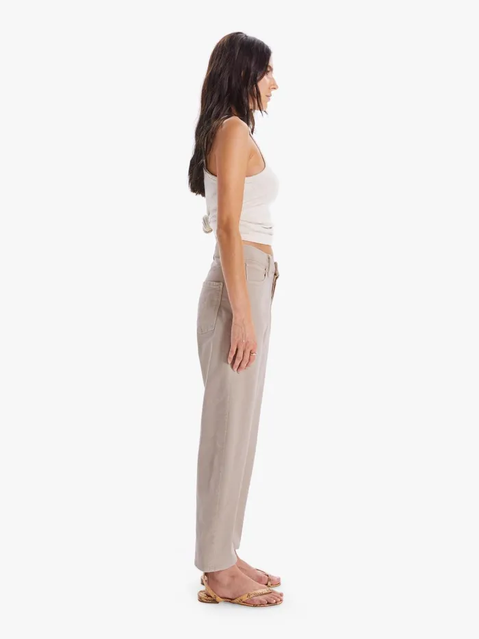 Women Cropped Mother Denim The Ditcher Crop Beigekhaki