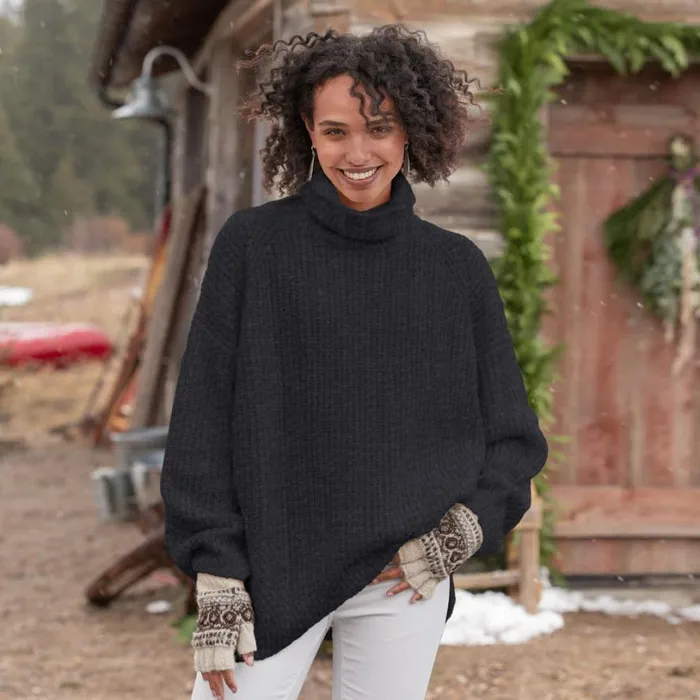 Women Dakota Sweater Tunic Charcoal Sundance Catalog Sweaters