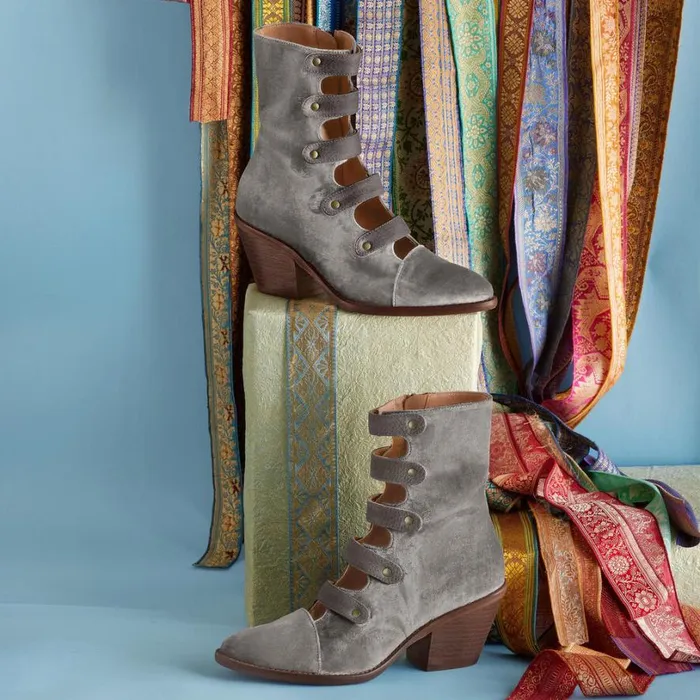 Women Dauphine Velvet Boots Silver Sundance Catalog Boots