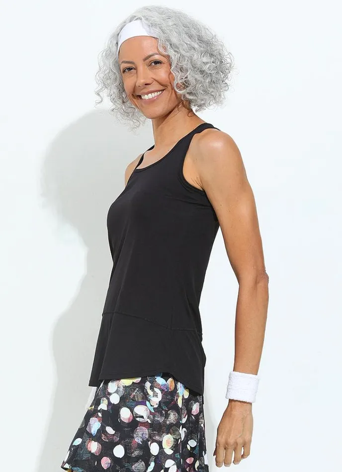 Women Day Glow Tank Black Dona Jo Tank Tops