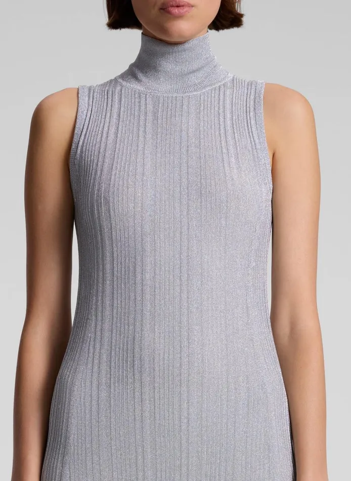 Women Dresses ALC Arden Metallic Knit Maxi Dress Mercury