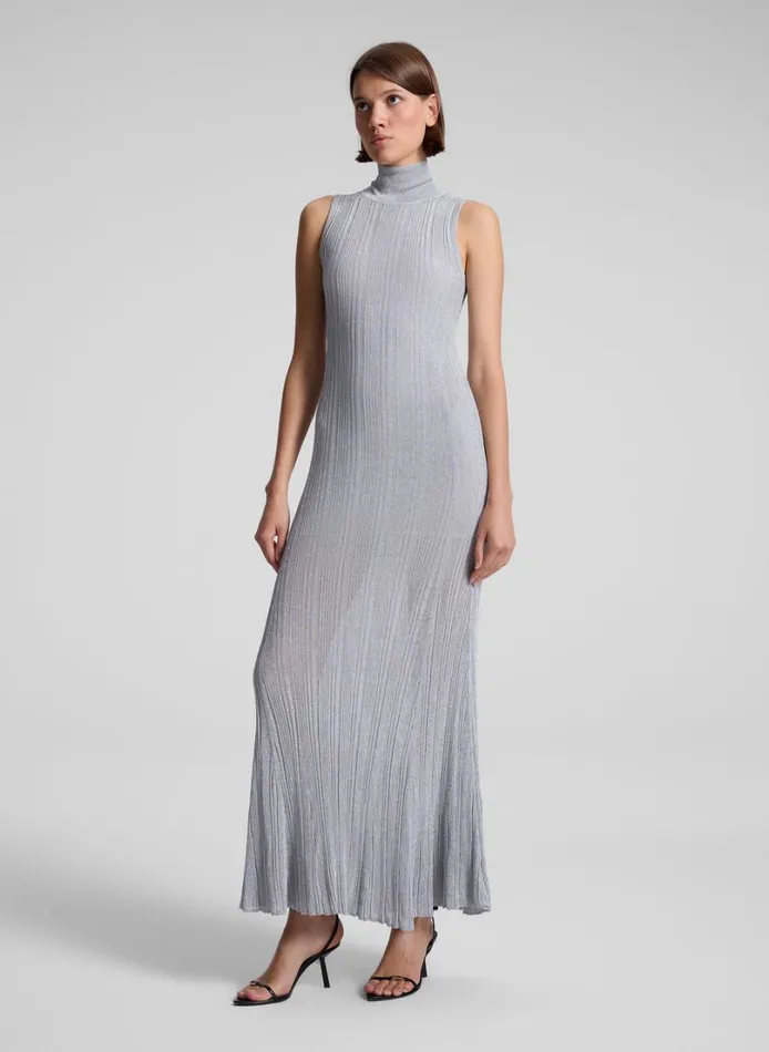 Women Dresses ALC Arden Metallic Knit Maxi Dress Mercury