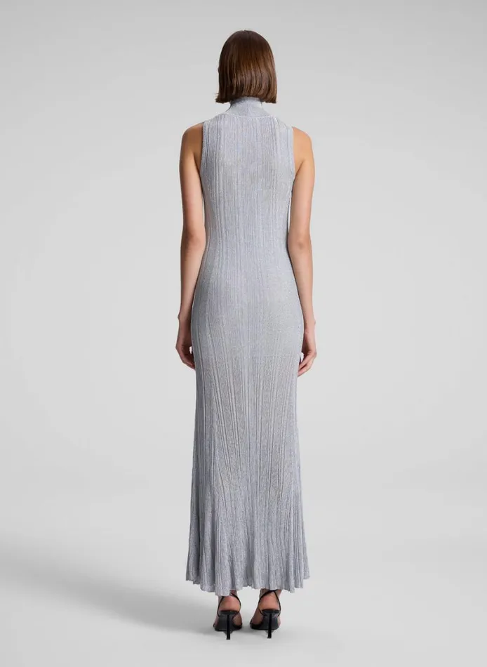 Women Dresses ALC Arden Metallic Knit Maxi Dress Mercury