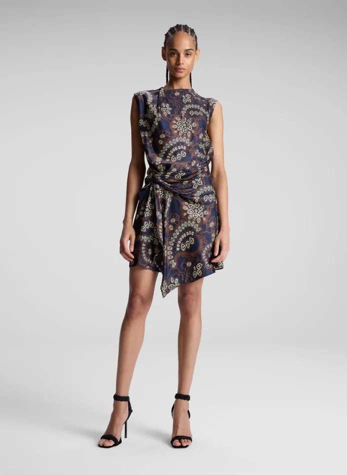 Women Dresses ALC Dion Printed Mini Dress Navycream