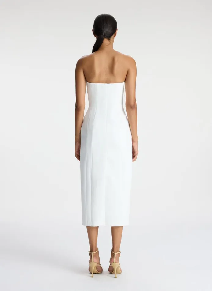 Women Dresses ALC Elizabeth Strapless Midi Dress White