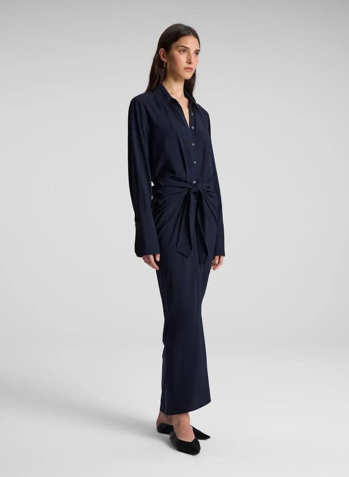 Women Dresses ALC Mila Maxi Shirtdress Maritime Navy
