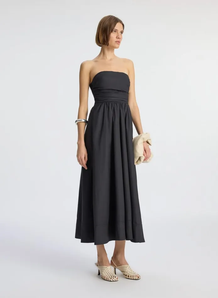 Women Dresses ALC Tate Strapless Midi Dress Black