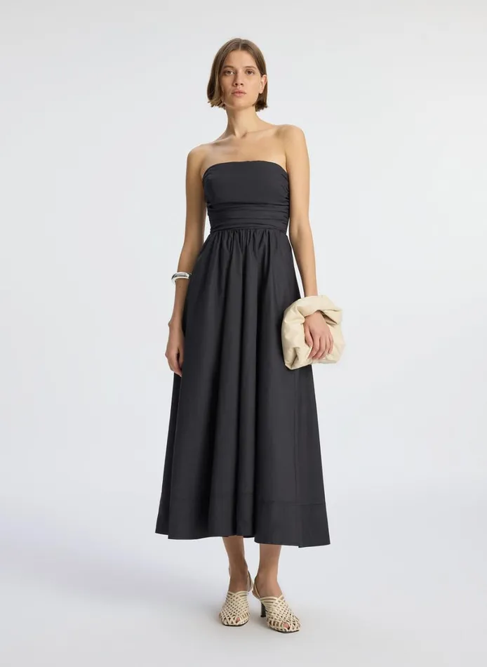 Women Dresses ALC Tate Strapless Midi Dress Black