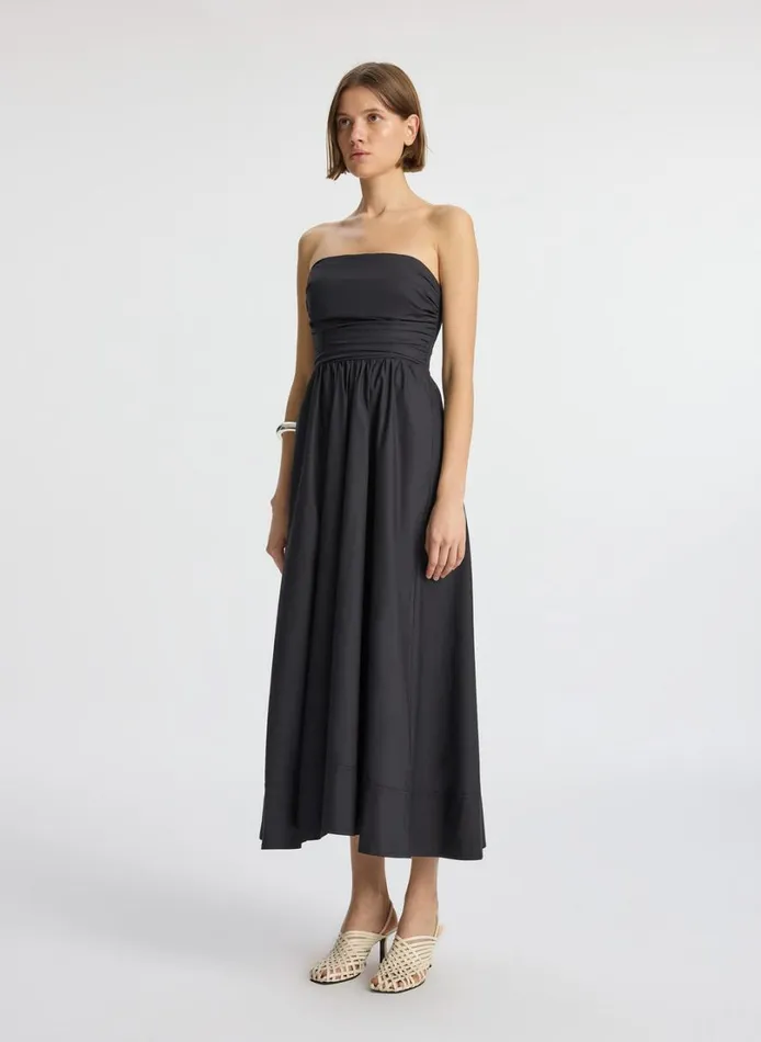 Women Dresses ALC Tate Strapless Midi Dress Black