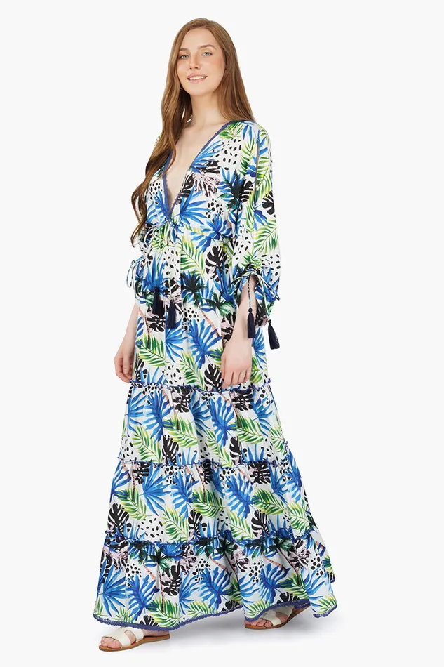 Women Dresses America and Beyond Eva Forest Printed Maxi Dress