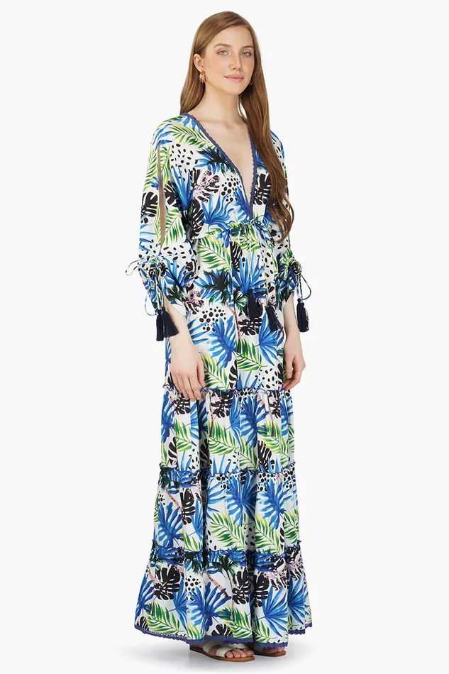 Women Dresses America and Beyond Eva Forest Printed Maxi Dress