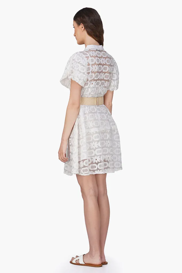 Women Dresses America and Beyond Snowwhite Lace Short Dress