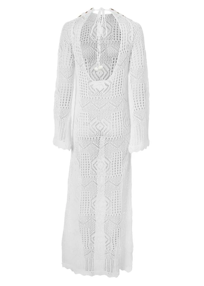Women Dresses Holland Cooper Crochet Beach Dress White Women Dresses Holland Cooper Crochet Beach Dress White