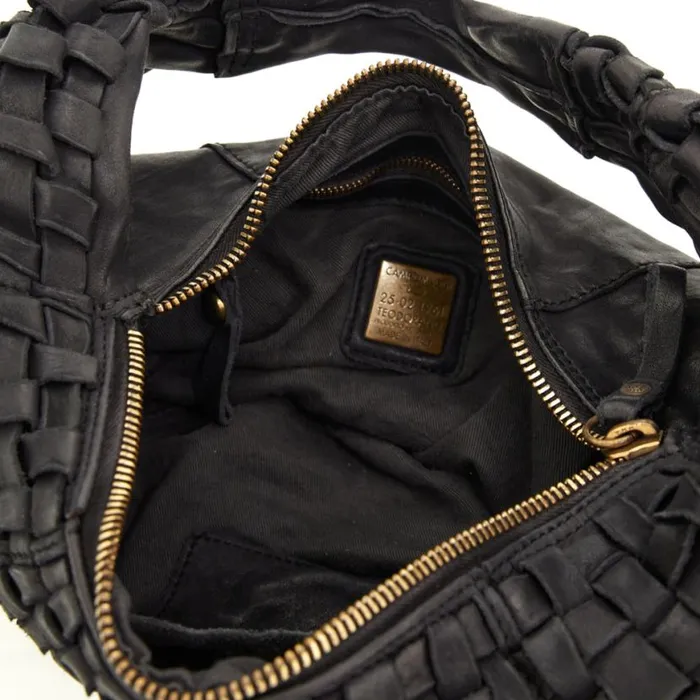 Women Edera Black Campomaggi ShoulderHobo Bag Women Edera Black Campomaggi ShoulderHobo Bag