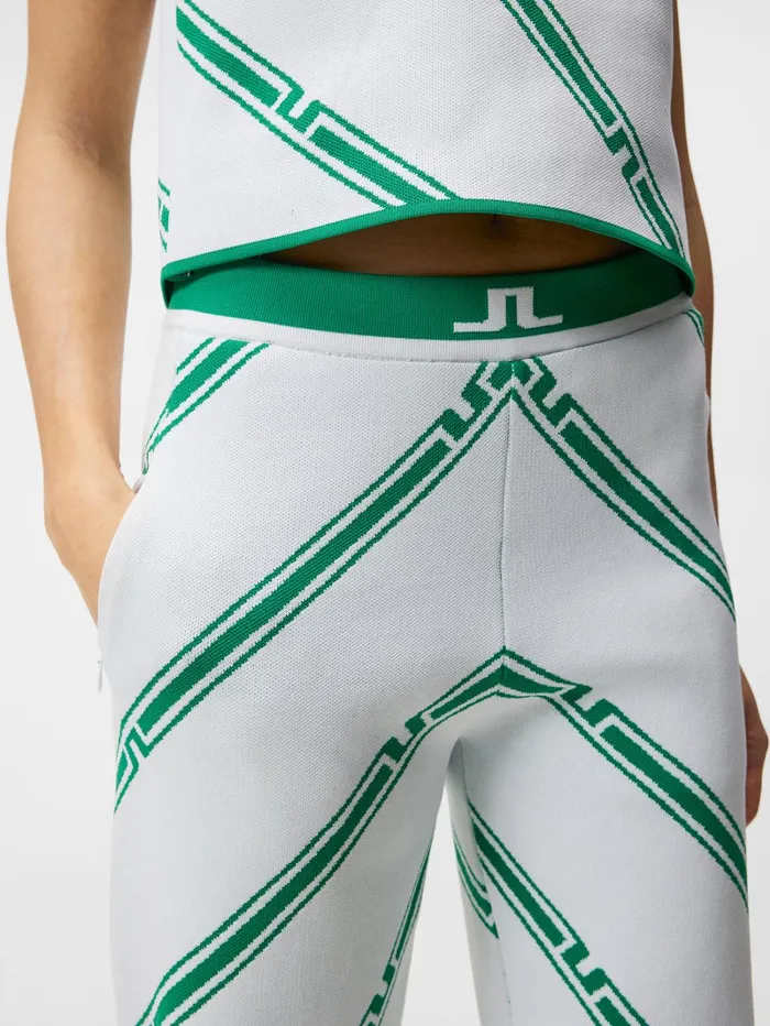 Women Emmie Knitted Pant Green Bias Stripe JLindeberg Trousers Women Emmie Knitted Pant Green Bias Stripe JLindeberg Trousers