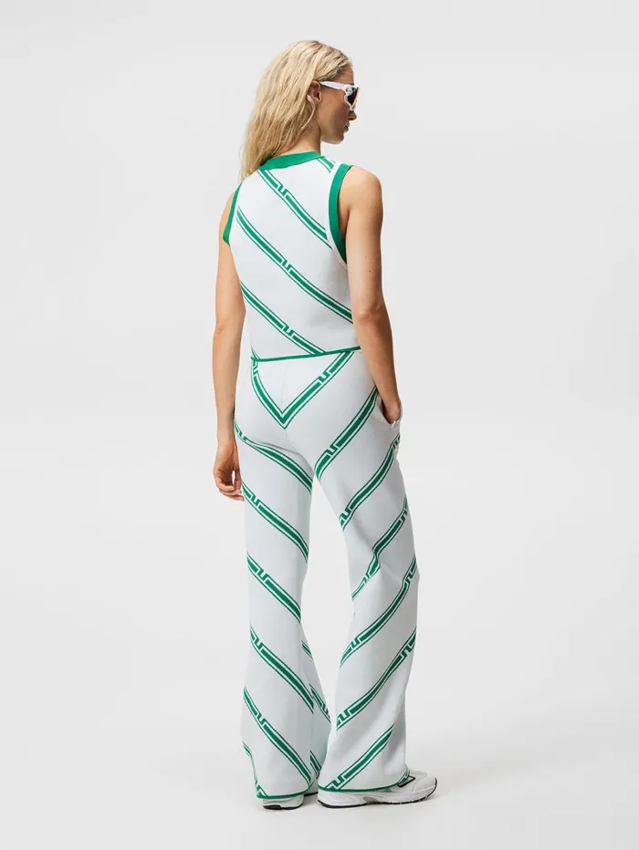 Women Emmie Knitted Pant Green Bias Stripe JLindeberg Trousers Women Emmie Knitted Pant Green Bias Stripe JLindeberg Trousers