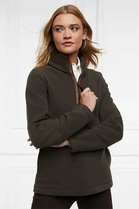 WomenEquestrian Fleeces Holland Cooper Country Fleece Half Zip Khaki WomenEquestrian Fleeces Holland Cooper Country Fleece Half Zip Khaki