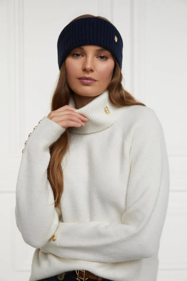 WomenEquestrian Hats and Headbands Holland Cooper Burghley Headband Ink Navy WomenEquestrian Hats and Headbands Holland Cooper Burghley Headband Ink Navy