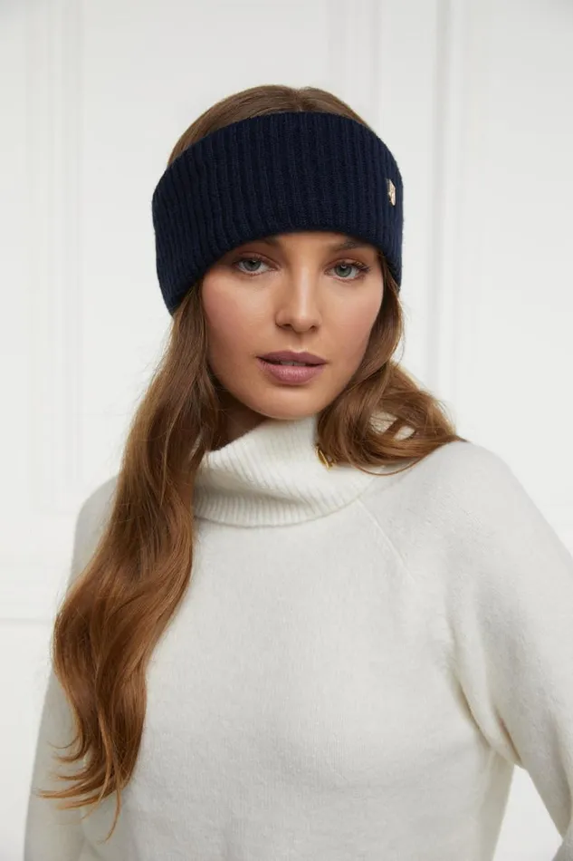 WomenEquestrian Hats and Headbands Holland Cooper Burghley Headband Ink Navy WomenEquestrian Hats and Headbands Holland Cooper Burghley Headband Ink Navy