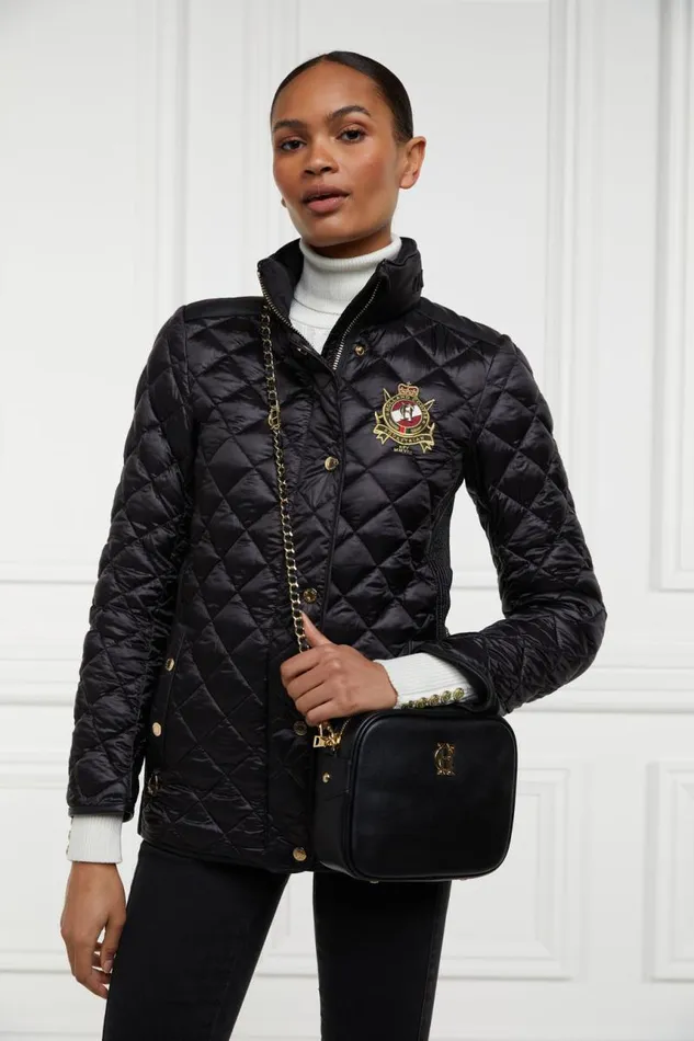 WomenEquestrian Jackets Holland Cooper Diamond Quilt Classic Jacket Black