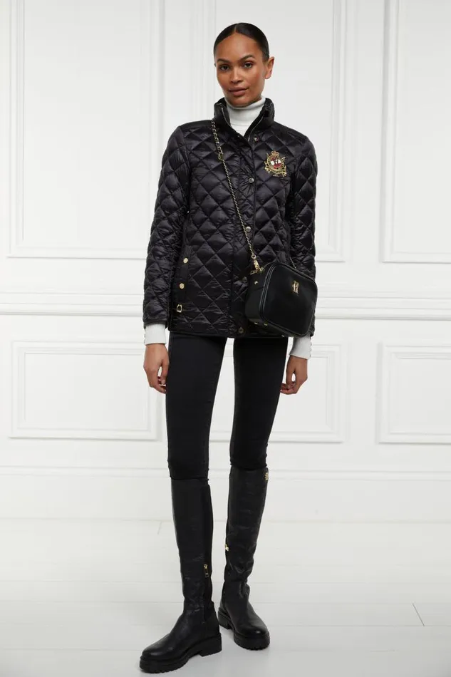 WomenEquestrian Jackets Holland Cooper Diamond Quilt Classic Jacket Black WomenEquestrian Jackets Holland Cooper Diamond Quilt Classic Jacket Black