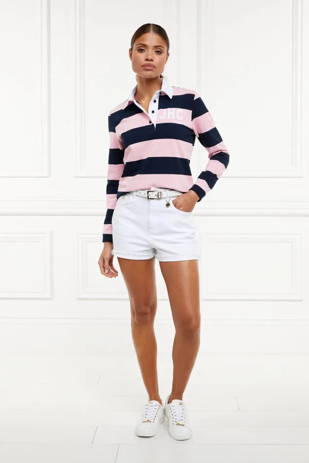 WomenEquestrian Polo Shirts Holland Cooper JHC Sweatshirt Ink Navy Pale Pink WomenEquestrian Polo Shirts Holland Cooper JHC Sweatshirt Ink Navy Pale Pink