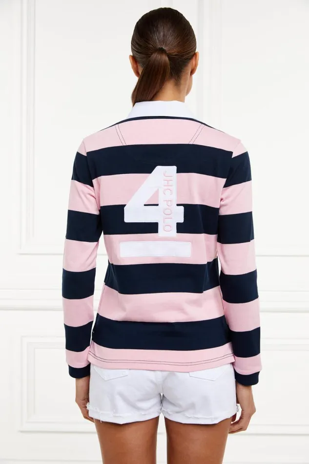 WomenEquestrian Polo Shirts Holland Cooper JHC Sweatshirt Ink Navy Pale Pink WomenEquestrian Polo Shirts Holland Cooper JHC Sweatshirt Ink Navy Pale Pink