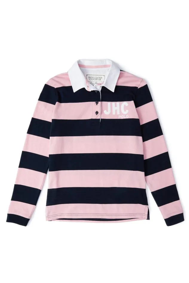 WomenEquestrian Polo Shirts Holland Cooper JHC Sweatshirt Ink Navy Pale Pink WomenEquestrian Polo Shirts Holland Cooper JHC Sweatshirt Ink Navy Pale Pink