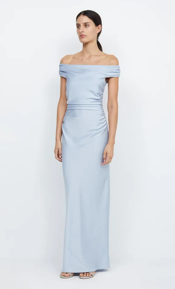 Women ETERNITY OFF SHOULDER MAXI 8211 DUSTY BLUE Bec Bridge Bridesmaid Dresses