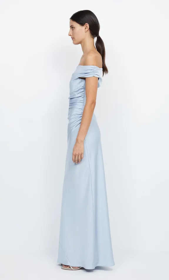 Women ETERNITY OFF SHOULDER MAXI 8211 DUSTY BLUE Bec Bridge Bridesmaid Dresses
