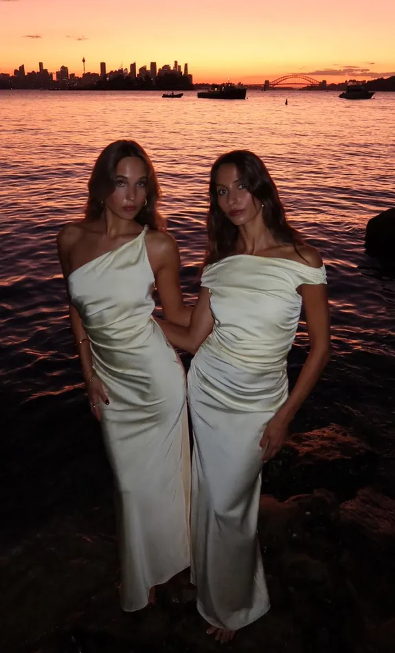 Women ETERNITY OFF SHOULDER MAXI 8211 ICE YELLOW Bec Bridge Wedding Guest