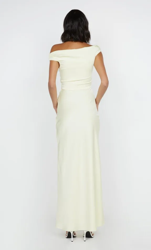 Women ETERNITY OFF SHOULDER MAXI 8211 ICE YELLOW Bec Bridge Wedding Guest