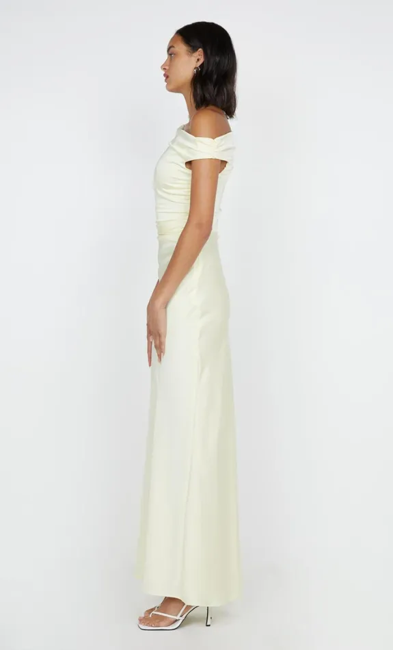 Women ETERNITY OFF SHOULDER MAXI 8211 ICE YELLOW Bec Bridge Wedding Guest