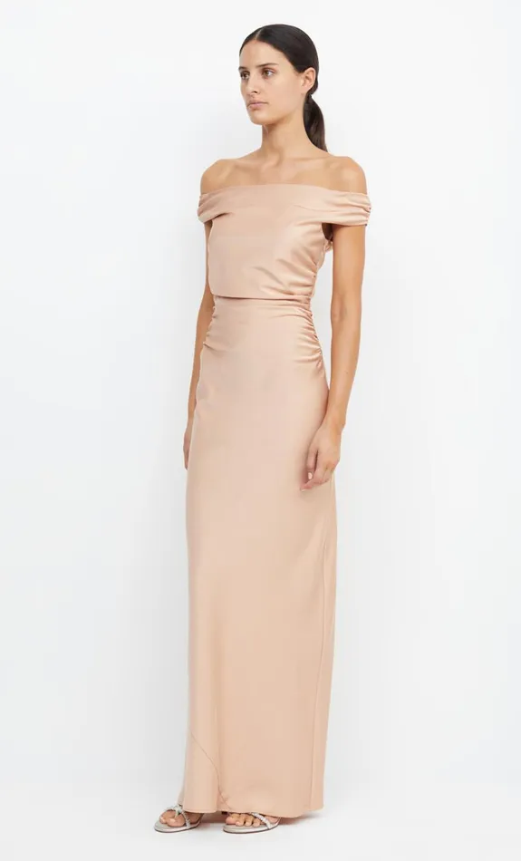 Women ETERNITY OFF SHOULDER MAXI 8211 ROSE GOLD Bec Bridge Bridesmaid Dresses