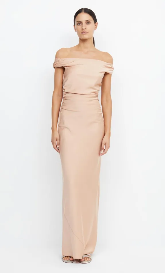 Women ETERNITY OFF SHOULDER MAXI 8211 ROSE GOLD Bec Bridge Maxi Dresses