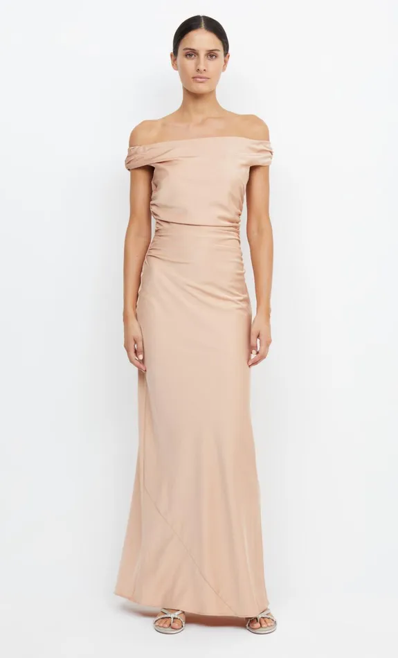 Women ETERNITY OFF SHOULDER MAXI 8211 ROSE GOLD Bec Bridge Maxi Dresses