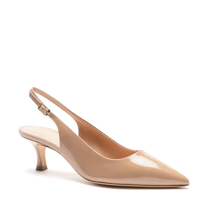 Women Evening Bruno Magli Palerma Slingback Pump Biscuit Patent