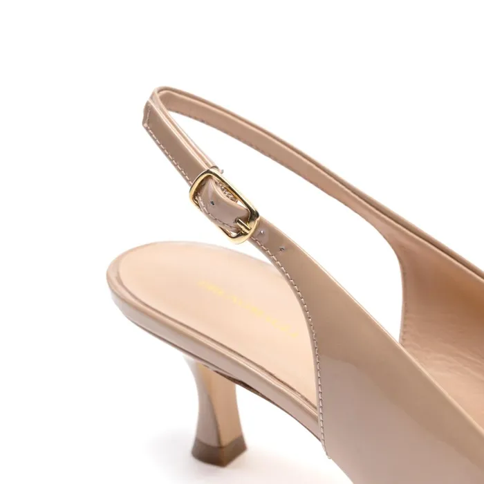 Women Evening Bruno Magli Palerma Slingback Pump Biscuit Patent