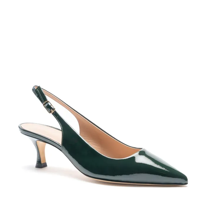 Women Evening Bruno Magli Palerma Slingback Pump Emerald Patent
