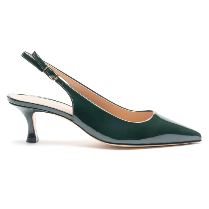 Women Evening Bruno Magli Palerma Slingback Pump Emerald Patent
