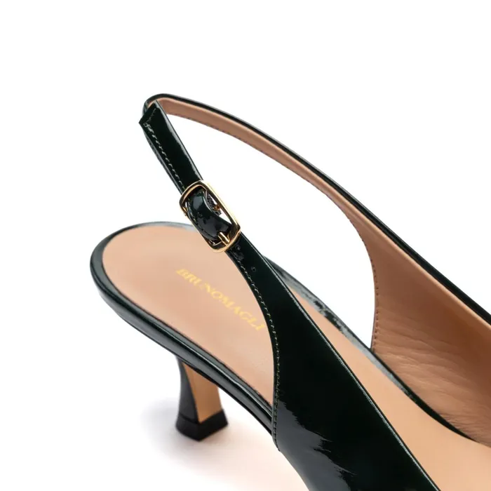 Women Evening Bruno Magli Palerma Slingback Pump Emerald Patent