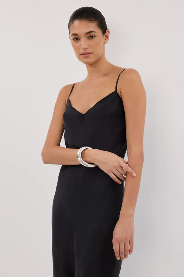 Women Event Dresses DISSH COLETTE BLACK SILK DRESS