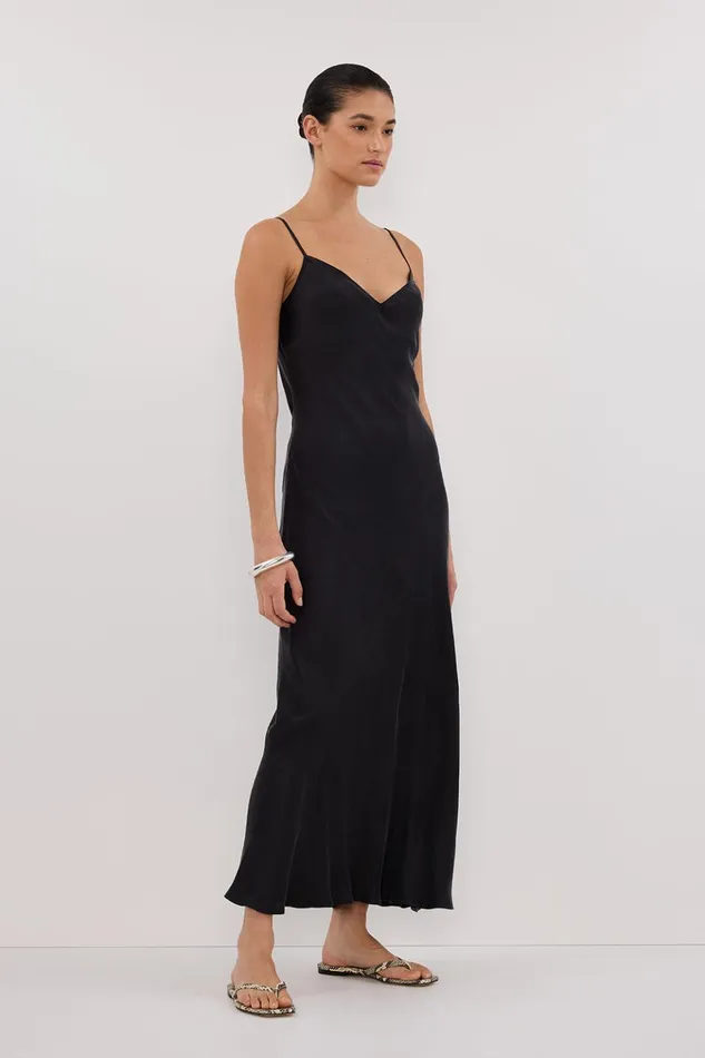 Women Event Dresses DISSH COLETTE BLACK SILK DRESS