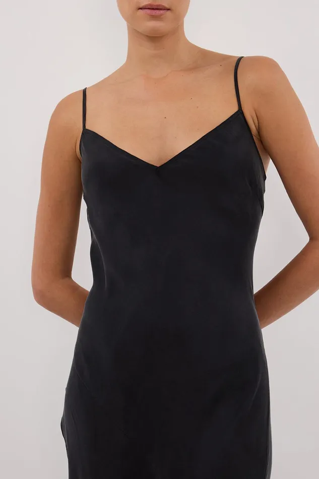 Women Event Dresses DISSH COLETTE BLACK SILK DRESS