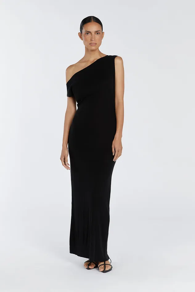 Women Event Dresses DISSH JUNIE BLACK KNIT MIDI DRESS