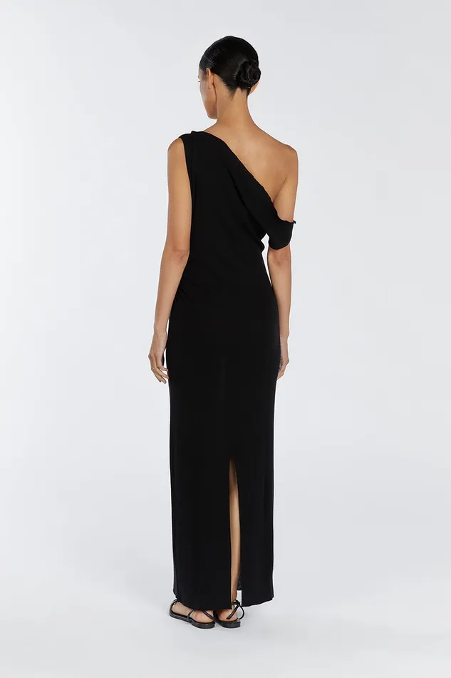 Women Event Dresses DISSH JUNIE BLACK KNIT MIDI DRESS